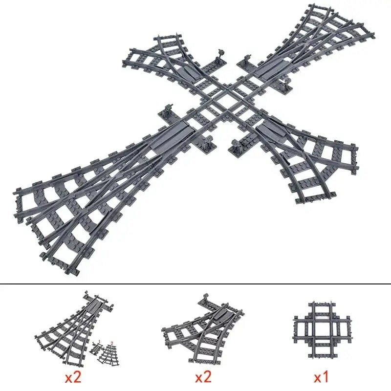 City Train Tracks Flexible Sets For Lego Compatible Bricks - ToylandEU