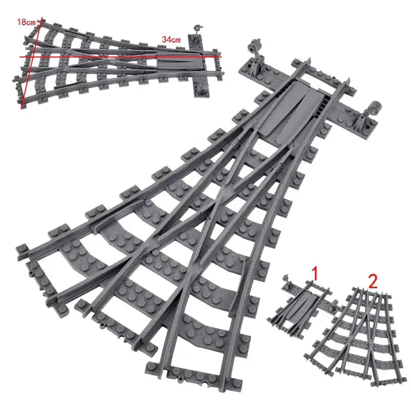 City Train Tracks Flexible Sets For Lego Compatible Bricks - ToylandEU