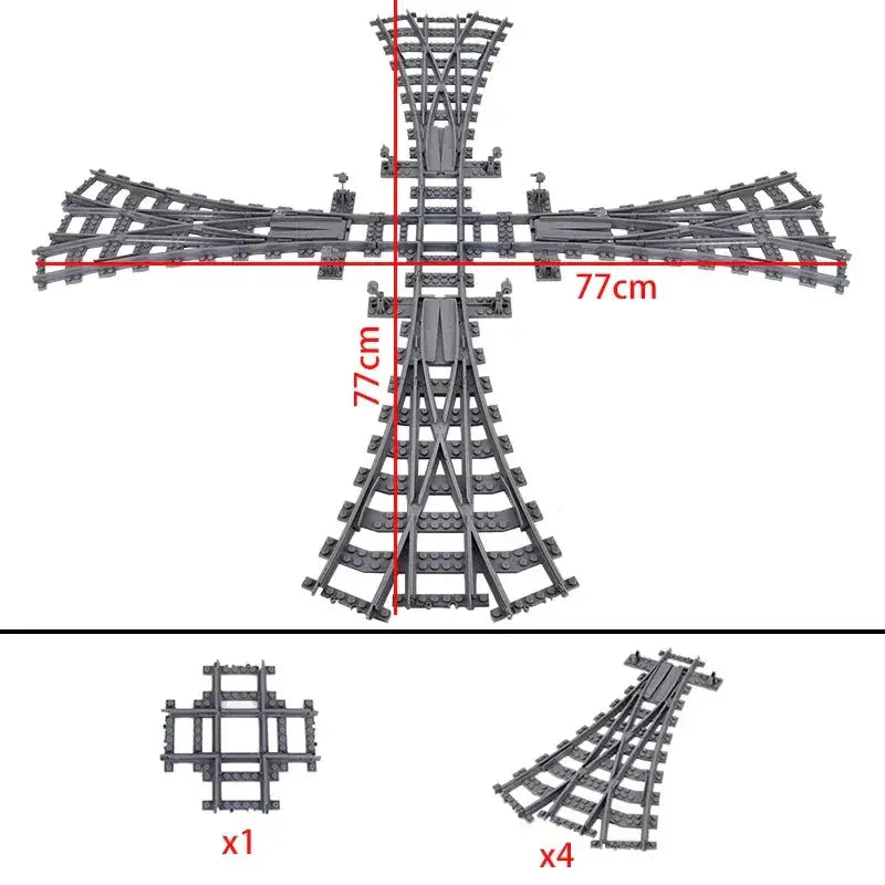 City Train Tracks Flexible Sets For Lego Compatible Bricks - ToylandEU