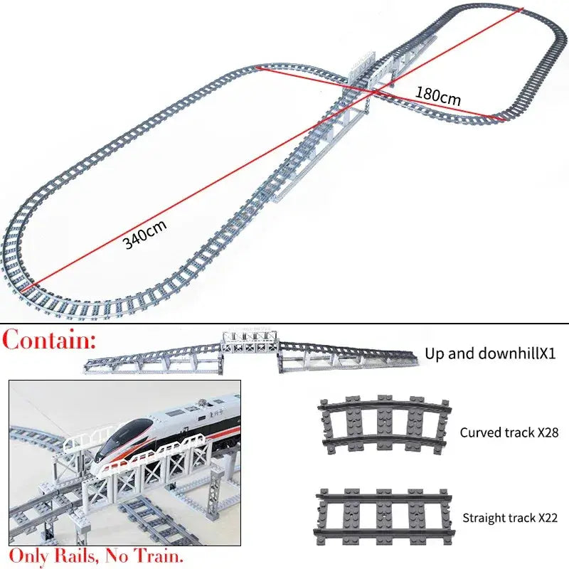 City Train Tracks Flexible Sets For Lego Compatible Bricks - ToylandEU