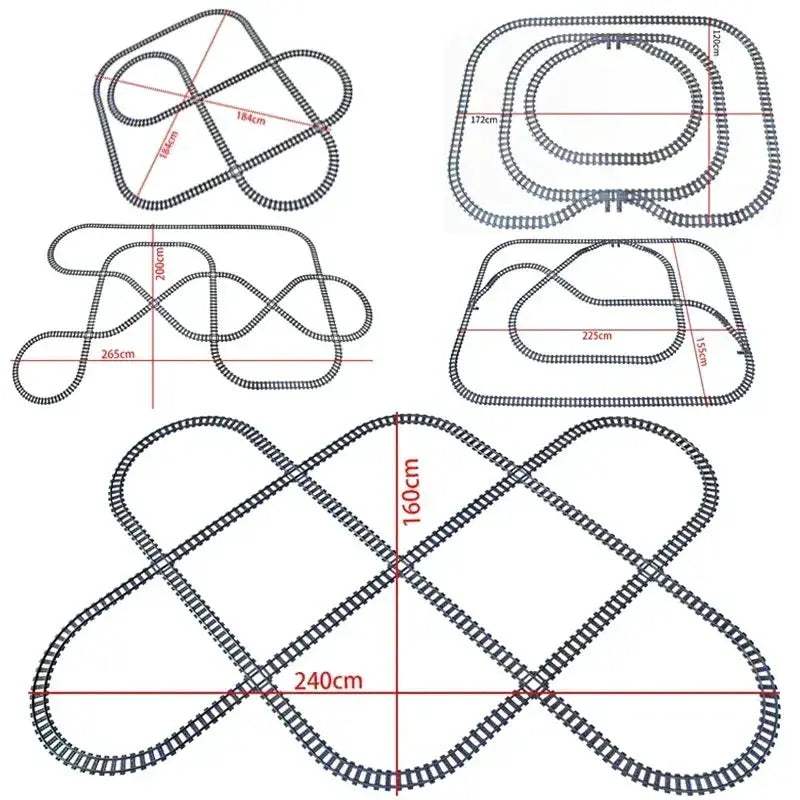 City Train Tracks Set With Flexible Forked Rails Creative Blocks - ToylandEU