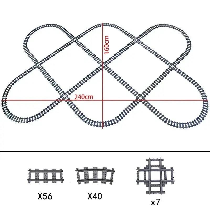  City Train Tracks With Flexible Rails Lego Compatible -  ToylandEU™