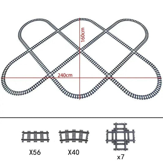  City Train Tracks With Flexible Rails Lego Compatible -  ToylandEU™