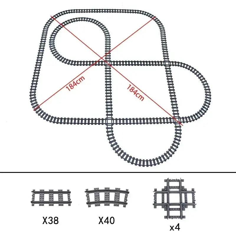  City Train Tracks With Flexible Rails Lego Compatible -  ToylandEU™
