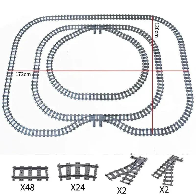  City Train Tracks With Flexible Rails Lego Compatible -  ToylandEU™