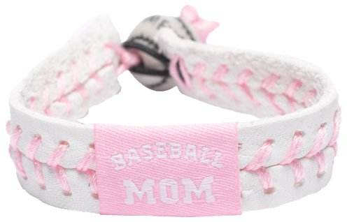 Classic Baseball Pink Mom Leather Bracelet Ceramic Bead - ToylandEU