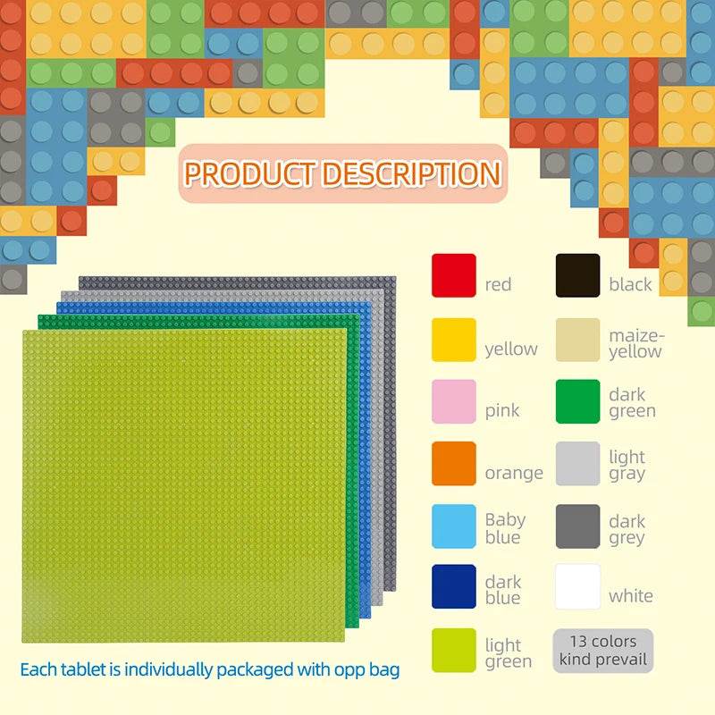 Classic Baseplate 50x50 Dots Building Blocks Bricks Base Plates - ToylandEU