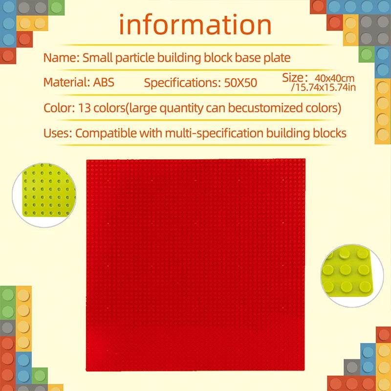 Classic Baseplate 50x50 Dots Building Blocks Bricks Base Plates - ToylandEU