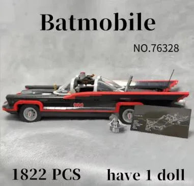 Classic Batmobile Building Block Set With 1822 Pieces - ToylandEU