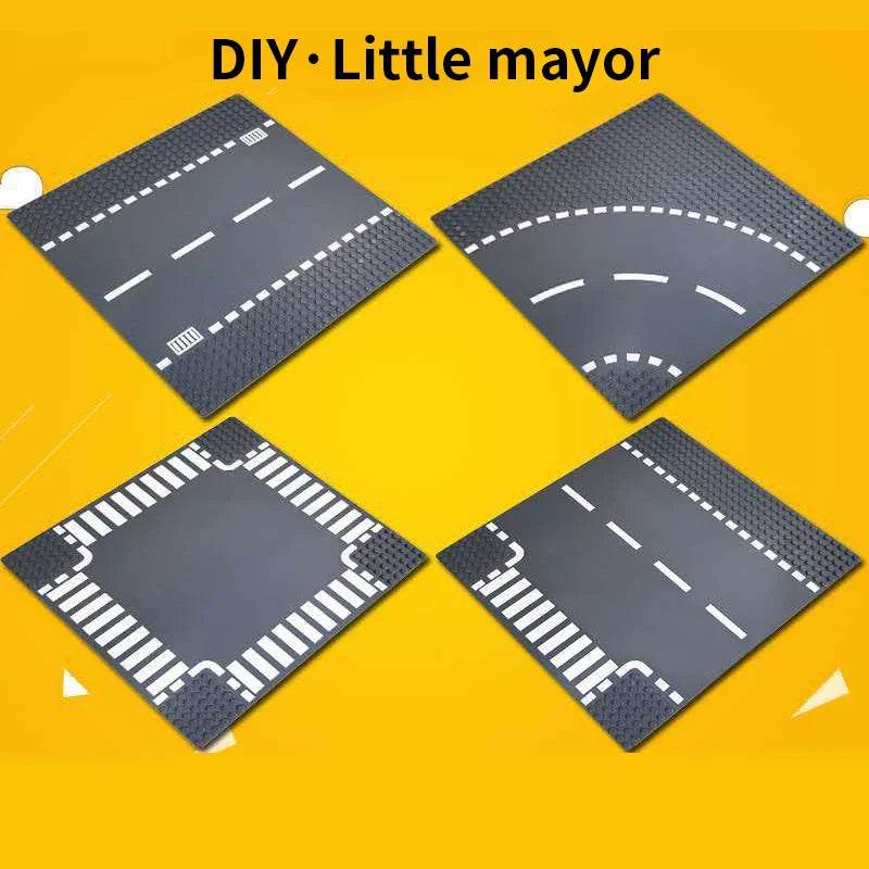 Classic Building Block Base Plate City View Traffic Road Figures Bricks Kids Gifts - ToylandEU