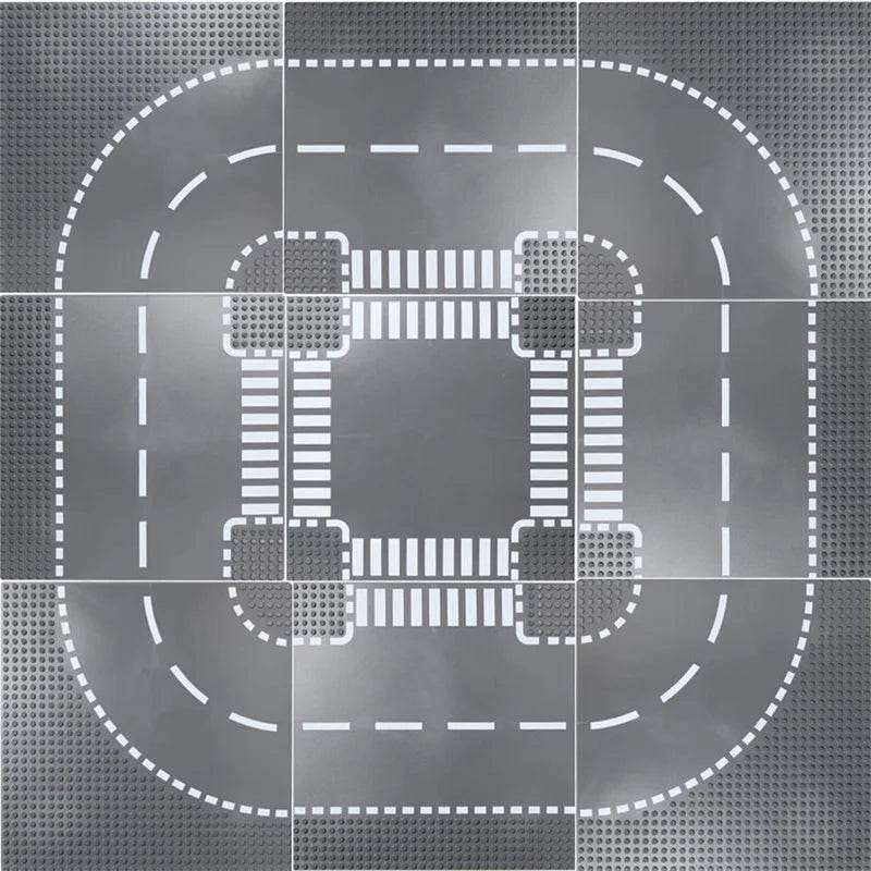 Classic Building Block Base Plate City View Traffic Road Figures Bricks Kids Gifts - ToylandEU