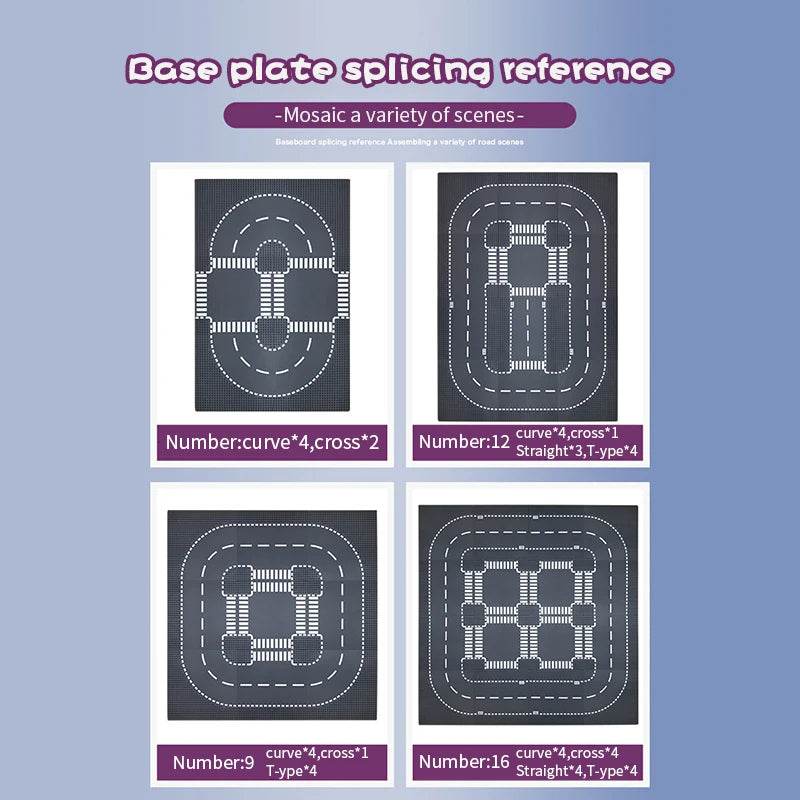 Classic Building Block Base Plate City View Traffic Road Figures Bricks Kids Gifts - ToylandEU