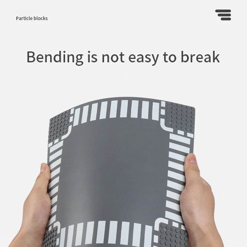 Classic Building Block Base Plate City View Traffic Road - ToylandEU