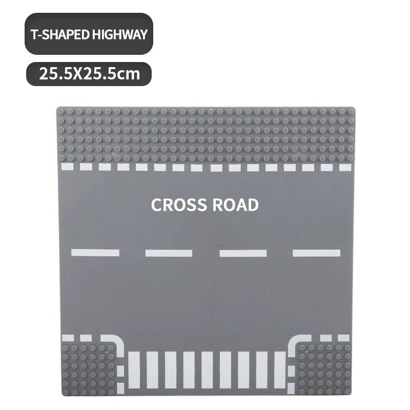 Classic Building Block Base Plate City View Traffic Road - ToylandEU