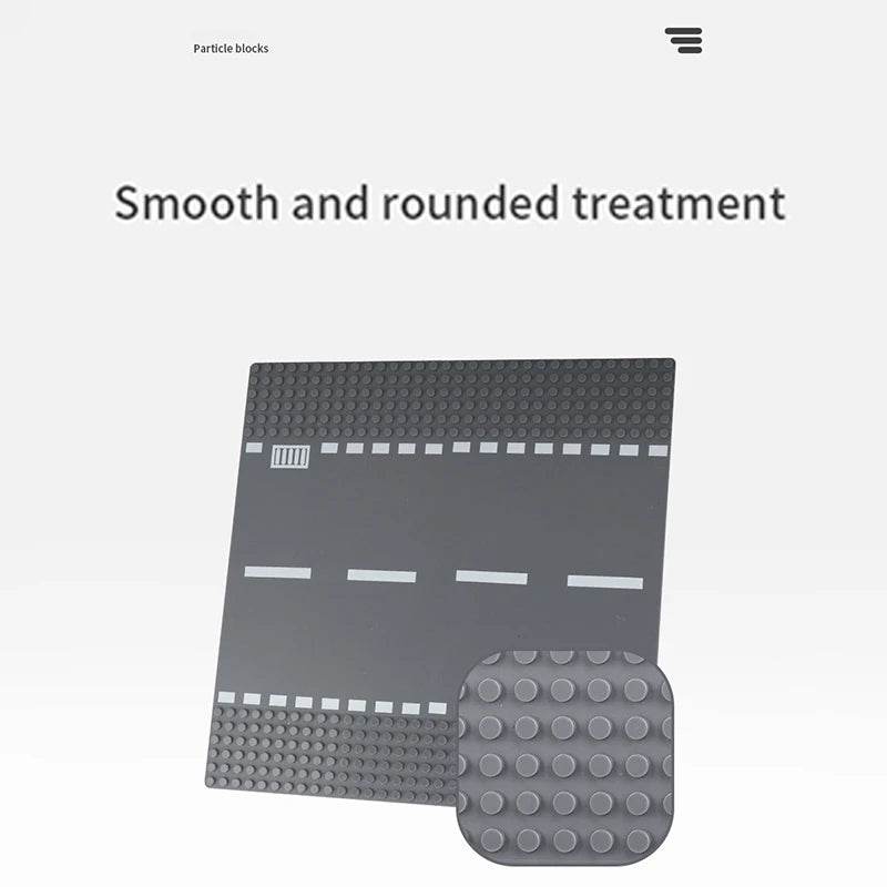 Classic Building Blocks Base Plate City Street View Traffic Road - ToylandEU