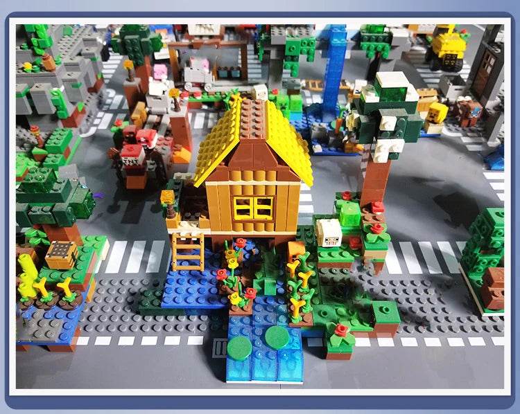 Classic Building Blocks Base Plate City Street View Traffic Road - ToylandEU