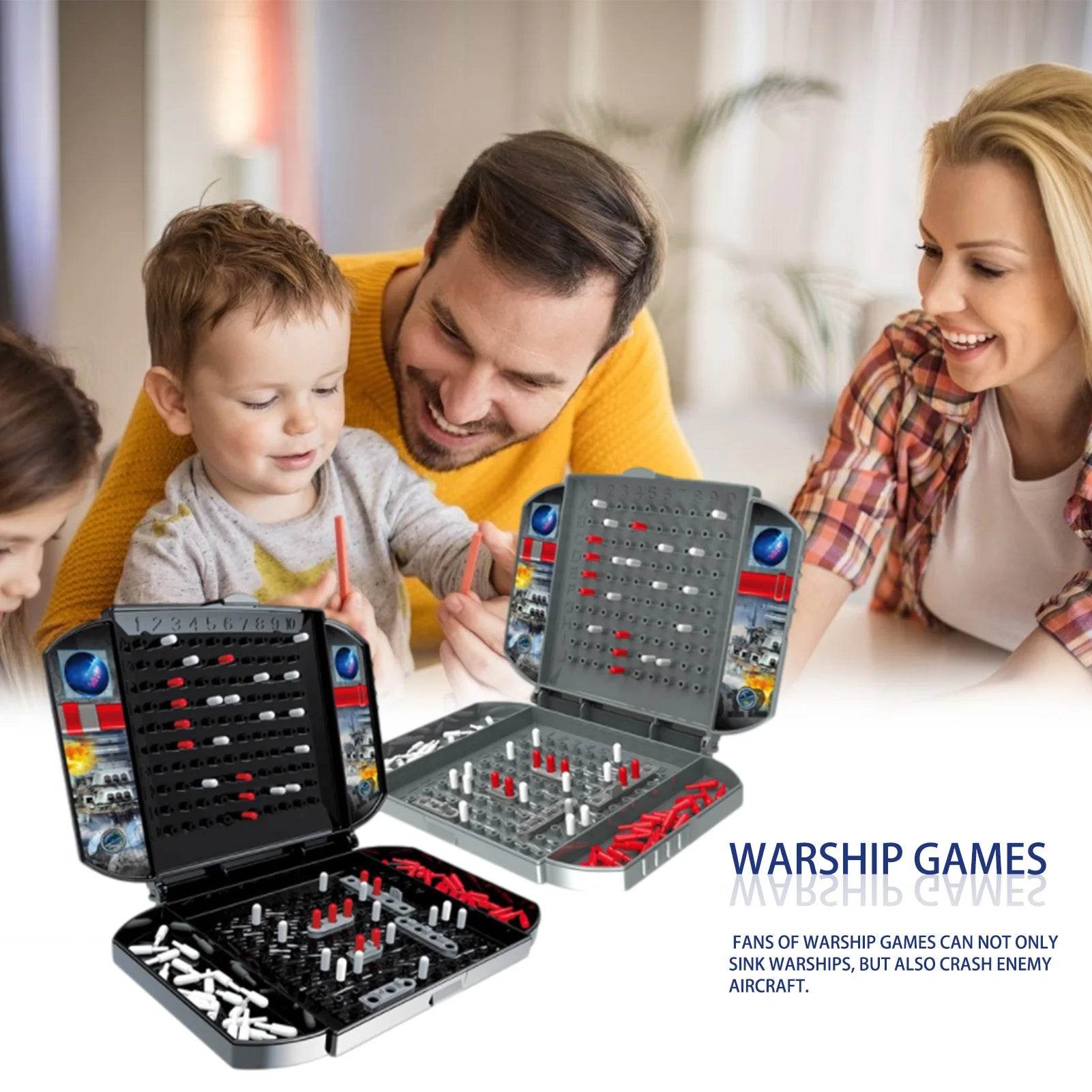 Classic Naval Warfare Board Game - Sea Battle Strategy Game for Kids and Family Fun - ToylandEU
