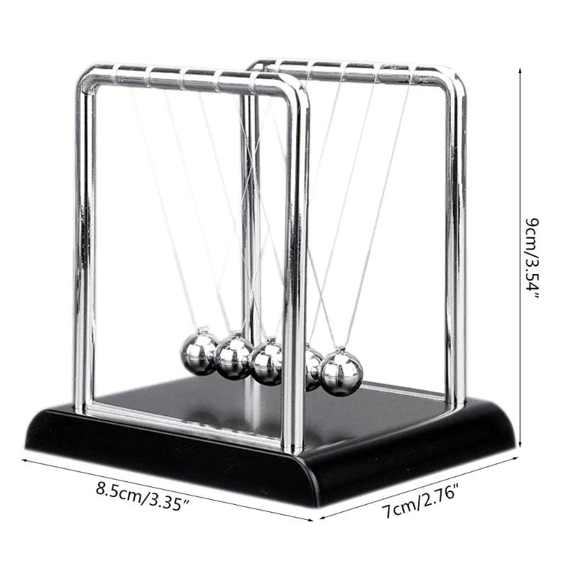 Classic Newton's Cradle: Stress Relief Science Desk Toy for All Ages - ToylandEU