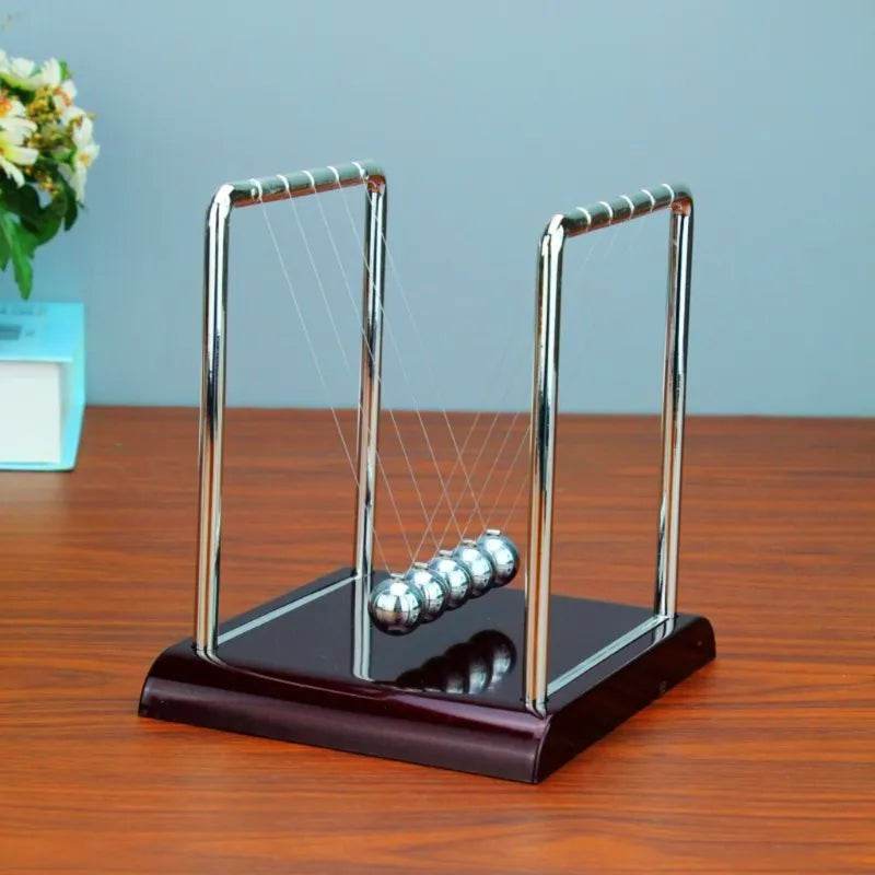 Classic Newton's Cradle: Stress Relief Science Desk Toy for All Ages - ToylandEU