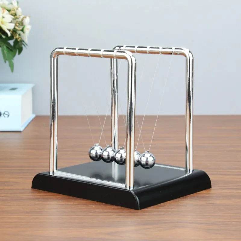 Classic Newton's Cradle: Stress Relief Science Desk Toy for All Ages - ToylandEU