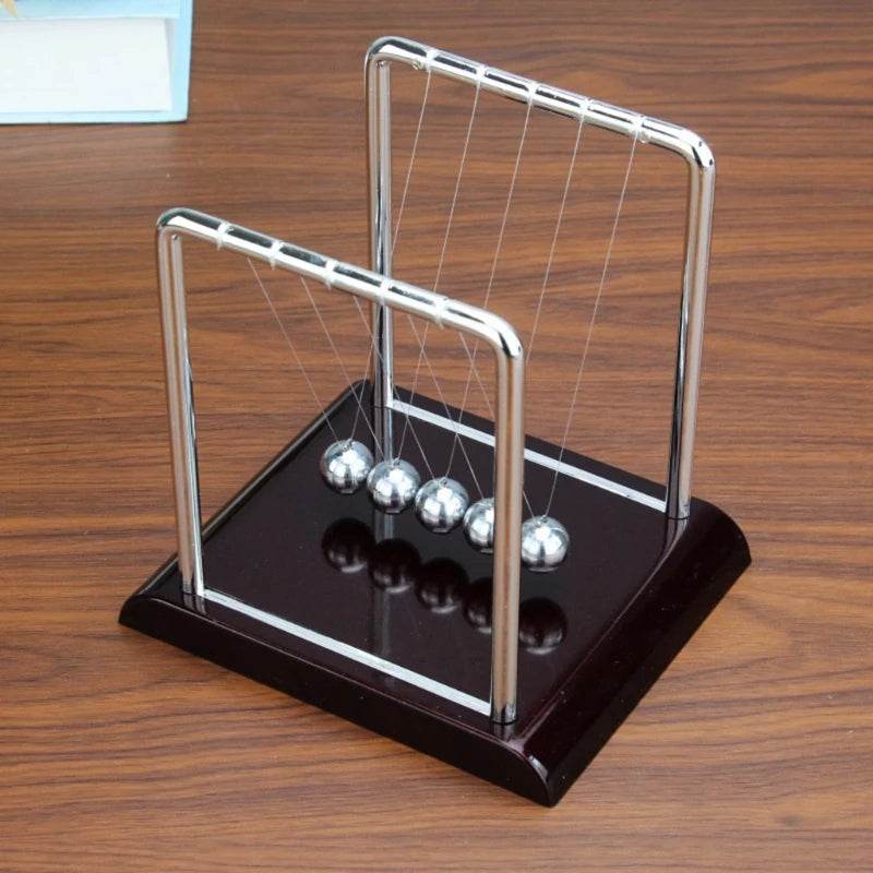 Classic Newton's Cradle: Stress Relief Science Desk Toy for All Ages - ToylandEU