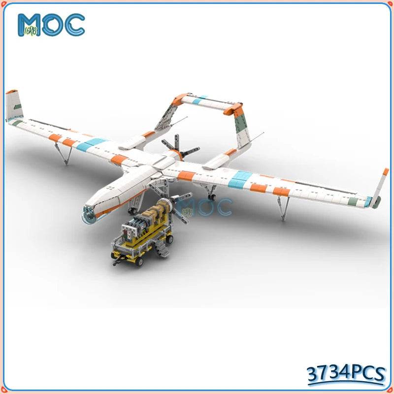 Classic Space Series Agricultural Glider Helicopter Model MOC Building Bricks MOC - ToylandEU