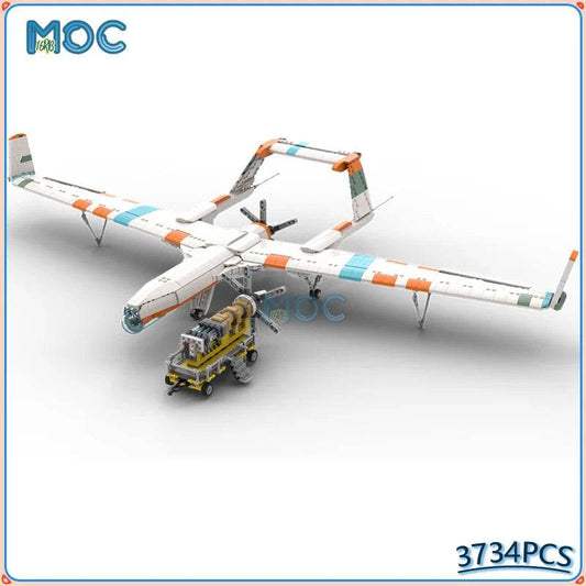Classic Space Series Agricultural Glider Helicopter Model MOC Building Bricks MOC - ToylandEU