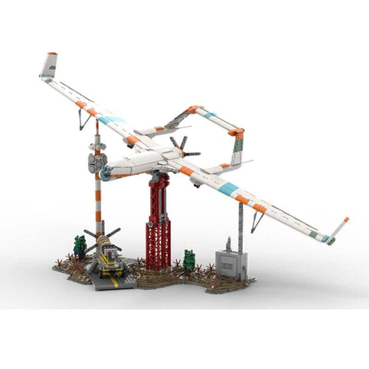 Classic Space Series Agricultural Glider Helicopter Model MOC Building Bricks MOC - ToylandEU