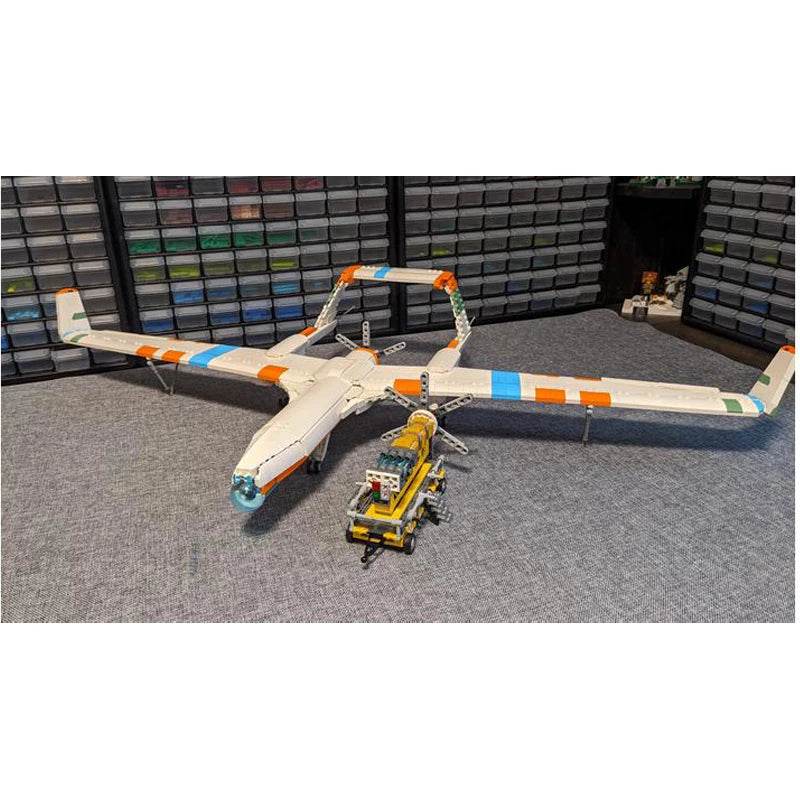 Classic Space Series Agricultural Glider Helicopter Model MOC Building Bricks MOC - ToylandEU