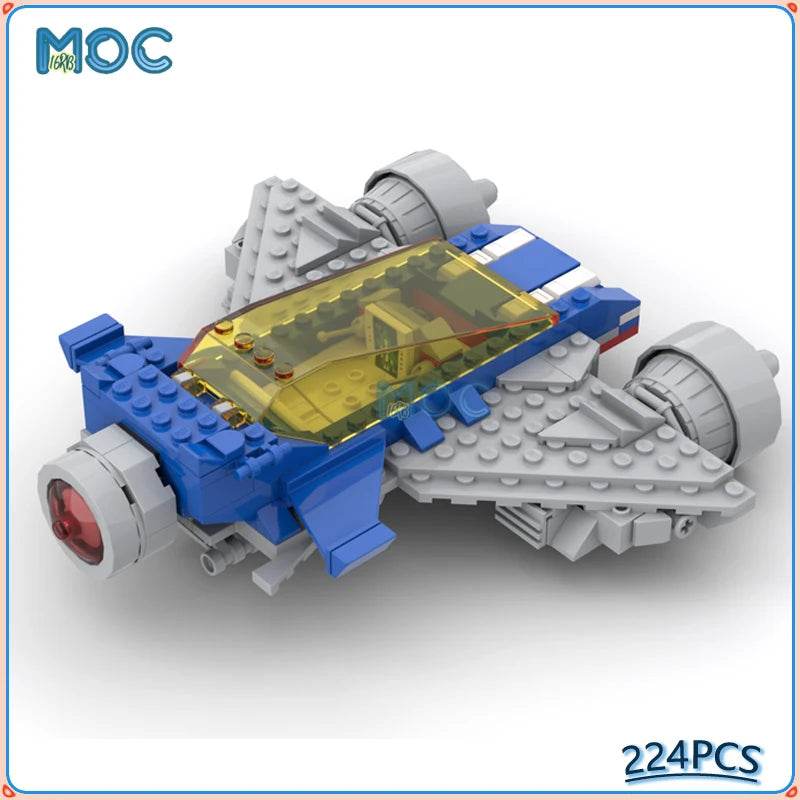 Classic Space Series Twin Engine Space Scampered MOC Building Blocks Building Bricks MOC - ToylandEU