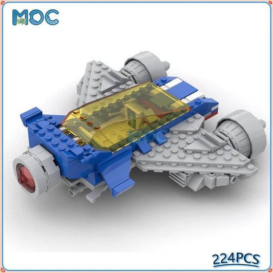 Classic Space Series Twin Engine Space Scampered MOC Building Blocks Building Bricks MOC - ToylandEU