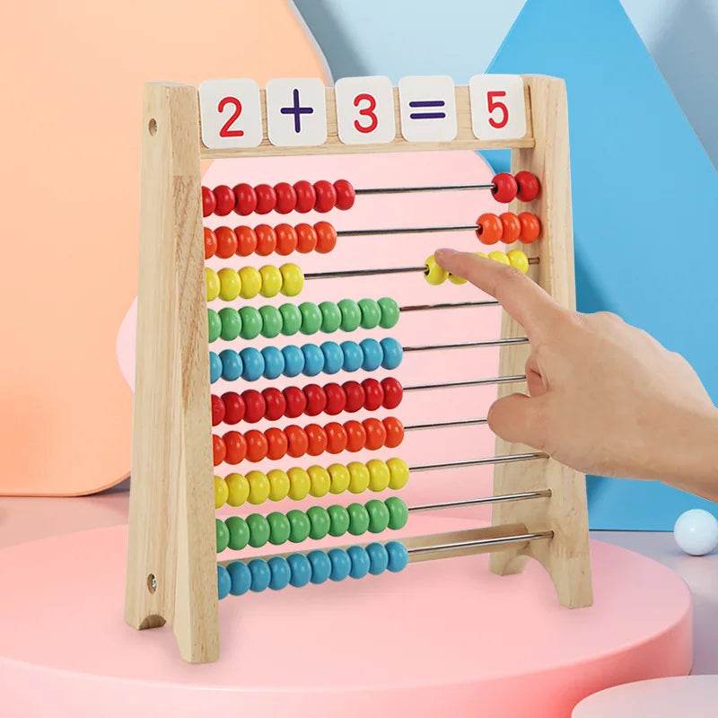 Classic Wooden Educational Counting Toy 100 Beads Preschool Math Learning Toys Montessori Number Arithmetic Abacus Toddler Gift - ToylandEU