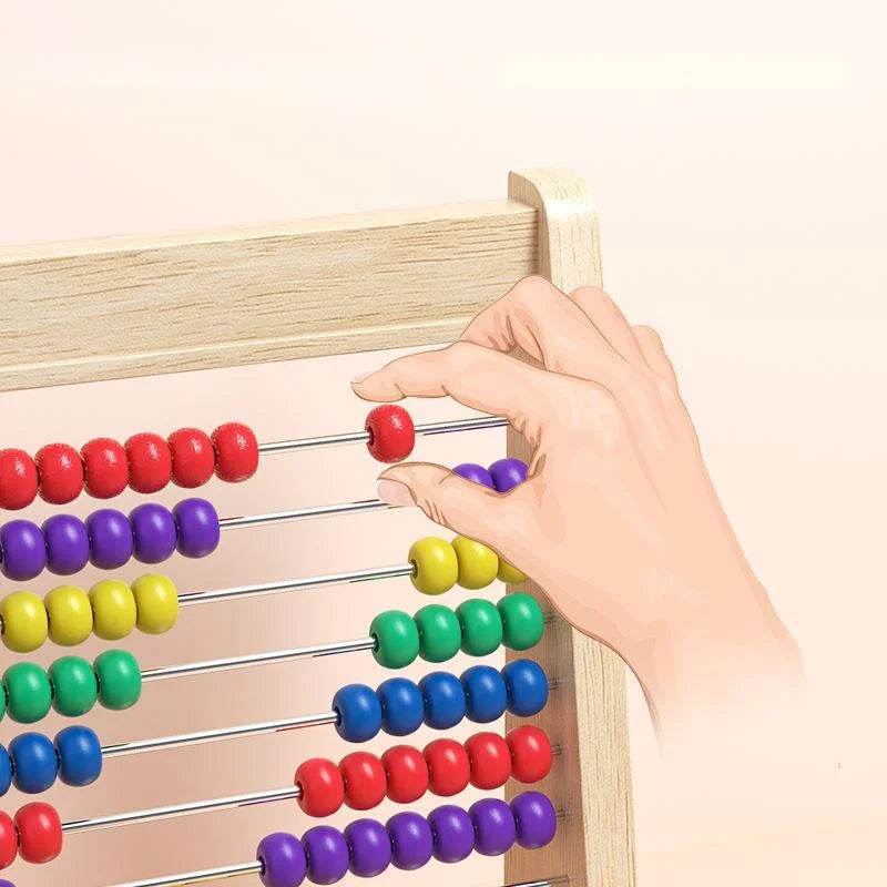 Classic Wooden Educational Counting Toy 100 Beads Preschool Math Learning Toys Montessori Number Arithmetic Abacus Toddler Gift - ToylandEU