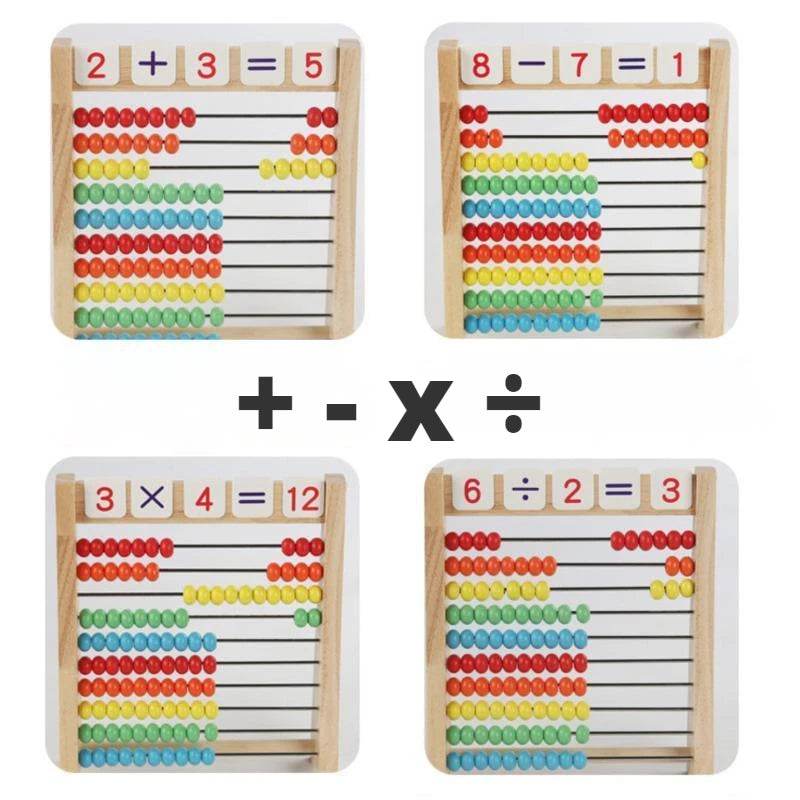 Classic Wooden Educational Counting Toy 100 Beads Preschool Math Learning Toys Montessori Number Arithmetic Abacus Toddler Gift - ToylandEU