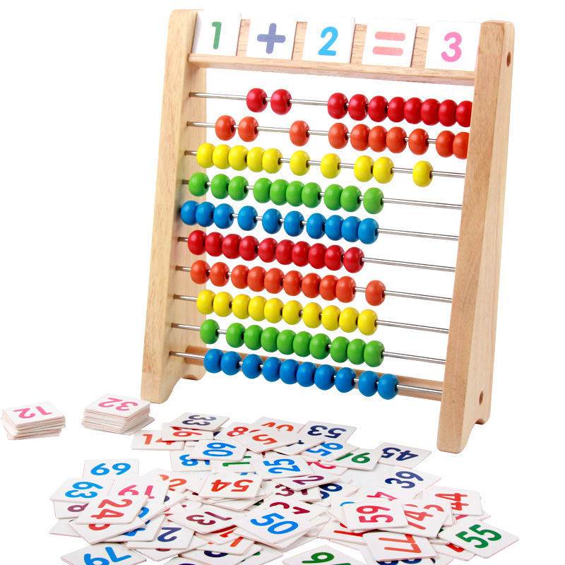 Classic Wooden Educational Counting Toy 100 Beads Preschool Math Learning Toys Montessori Number Arithmetic Abacus Toddler Gift - ToylandEU