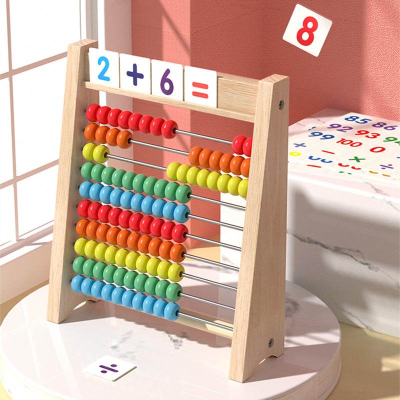 Classic Wooden Educational Counting Toy 100 Beads Preschool Math Learning Toys Montessori Number Arithmetic Abacus Toddler Gift - ToylandEU