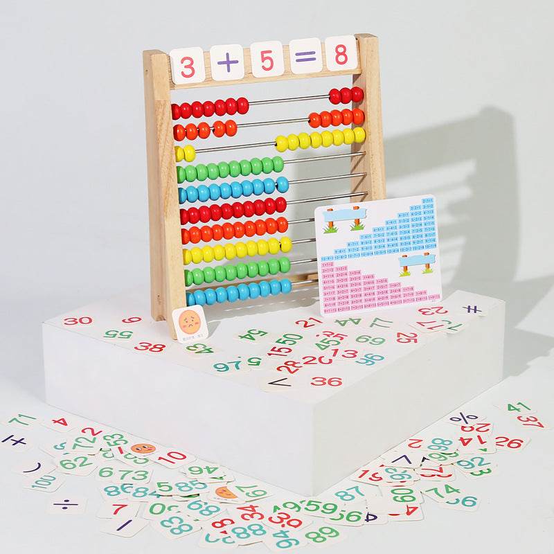 Classic Wooden Educational Counting Toy 100 Beads Preschool Math Learning Toys Montessori Number Arithmetic Abacus Toddler Gift - ToylandEU
