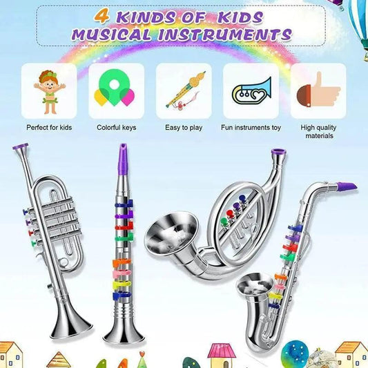  Classical Clarinet Trumpet Saxophone Imitation Musical Instrument Toys for Boys and Girls Early Education Learning Tool for Kids Children -  ToylandEU™