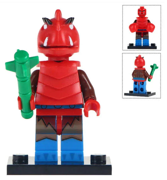 Clawful Themed LEGO Compatible Custom Figure With Crab Claw Power Red Exoskeleton - ToylandEU