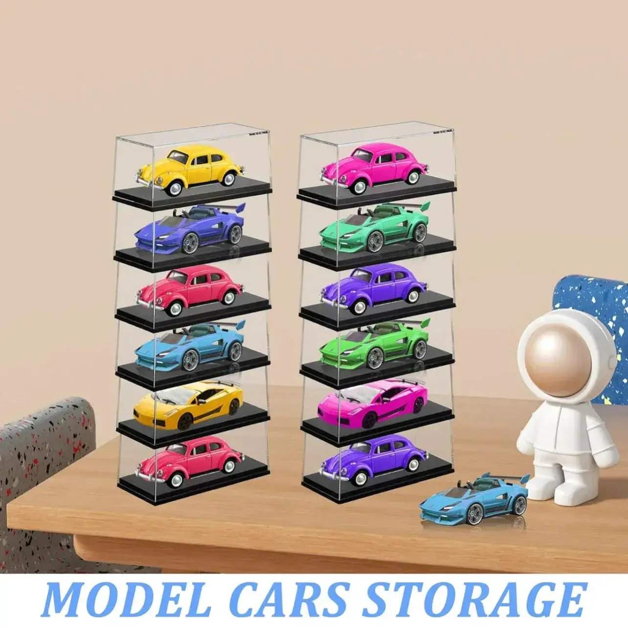 Clear Diecast Model Car Case Display Dustproof 1/64 Scale Collectibles - ToylandEU
