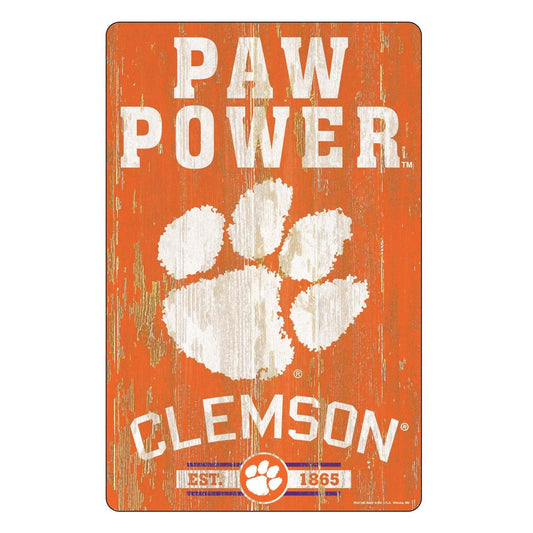 Clemson Tigers 11x17 Wood Sign Slogan Design by Wincraft - ToylandEU