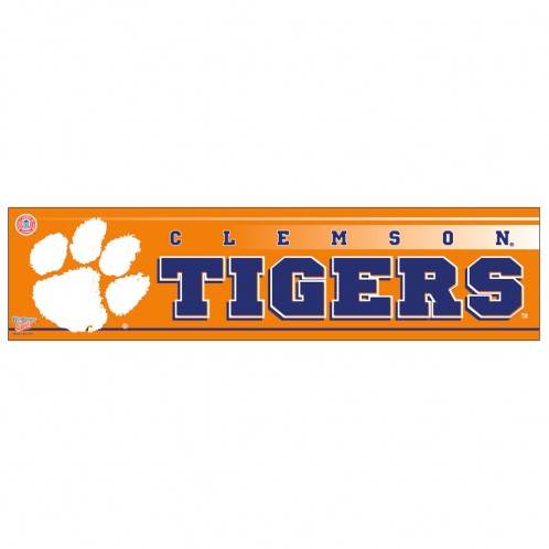 Clemson Tigers 3x12 Bumper Strip Decal Special Order - ToylandEU