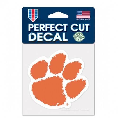 Clemson Tigers 4x4 Perfect Cut Color Vinyl Decal Outdoor - ToylandEU