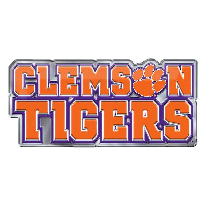 Clemson Tigers Auto Emblem Color Logo With 3D Embossing - ToylandEU
