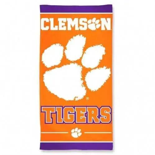  Clemson Tigers Beach Towel 30x60 Velour Front Cotton -  ToylandEU™
