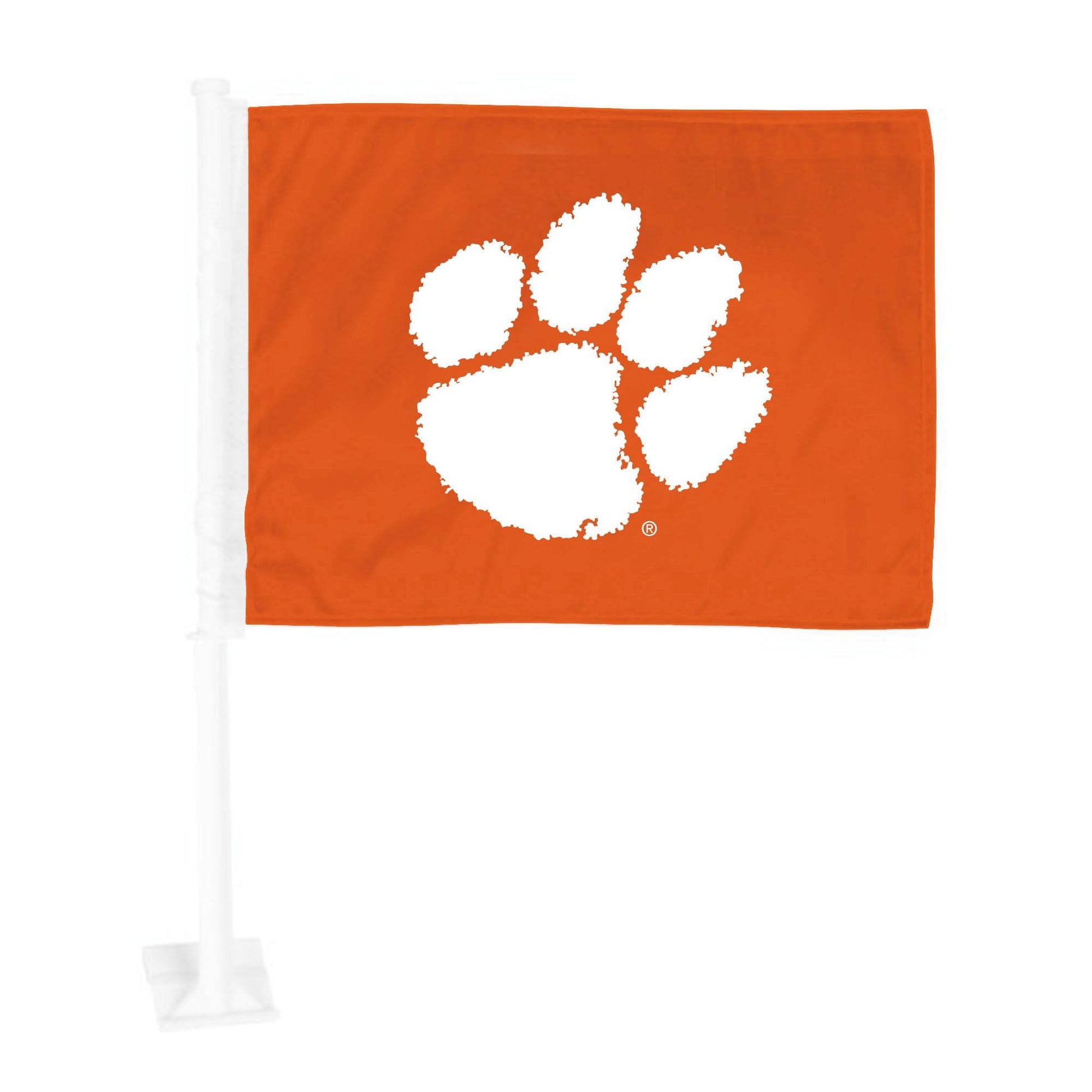 Clemson Tigers Car Flag Primary Logo Nylon Clip Durable - ToylandEU