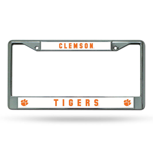 Clemson Tigers Chrome License Plate Frame Laser Cut Acrylic - ToylandEU