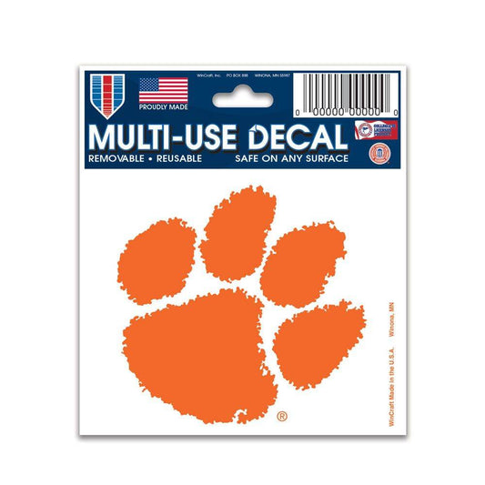 Clemson Tigers Decal 3x4 Multi Use Color Vinyl Outdoor - ToylandEU