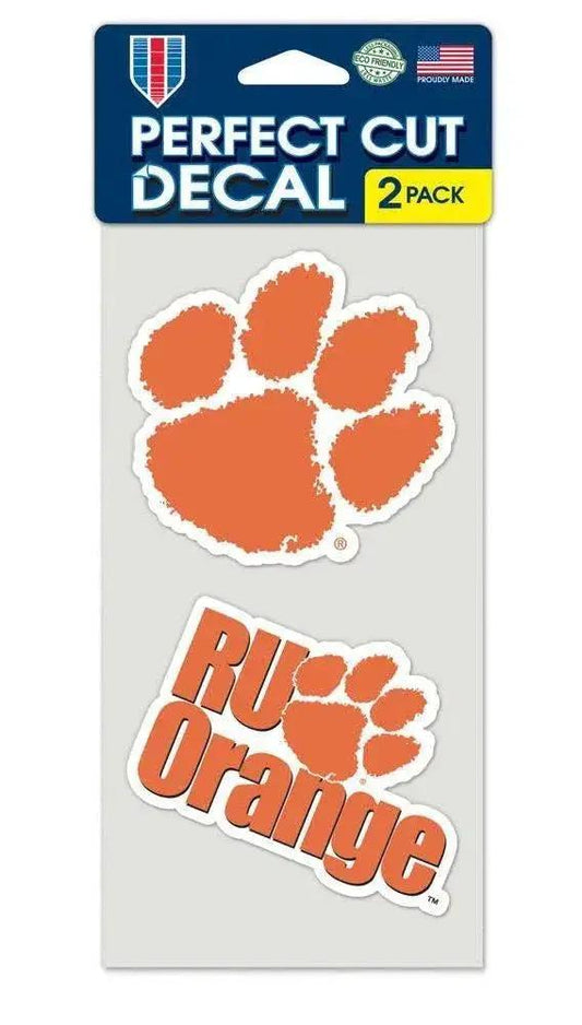  Clemson Tigers Decal 4x4 Perfect Cut Set of 2 -  ToylandEU™