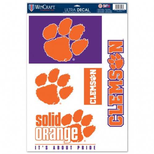 Clemson Tigers Decals 11x17 Ultra 4 Pack WinCraft Licensed - ToylandEU